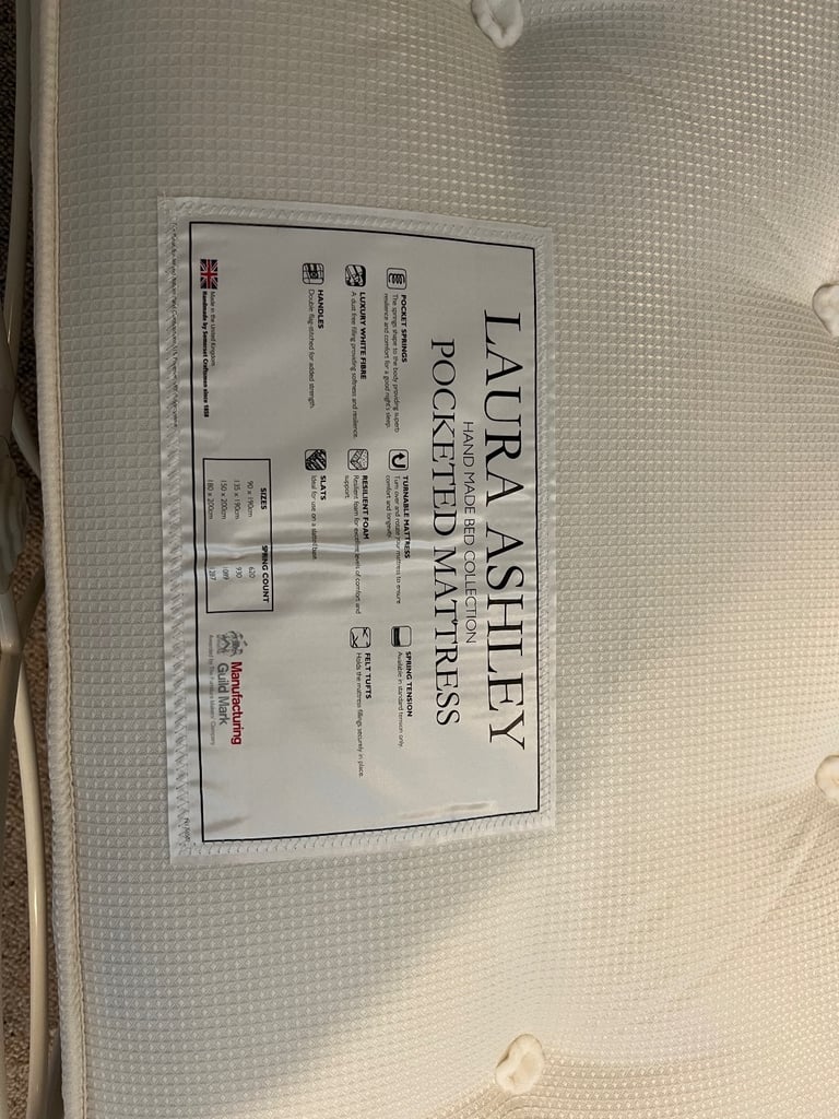 Two Laura Ashley single beds (frames and mattresses)