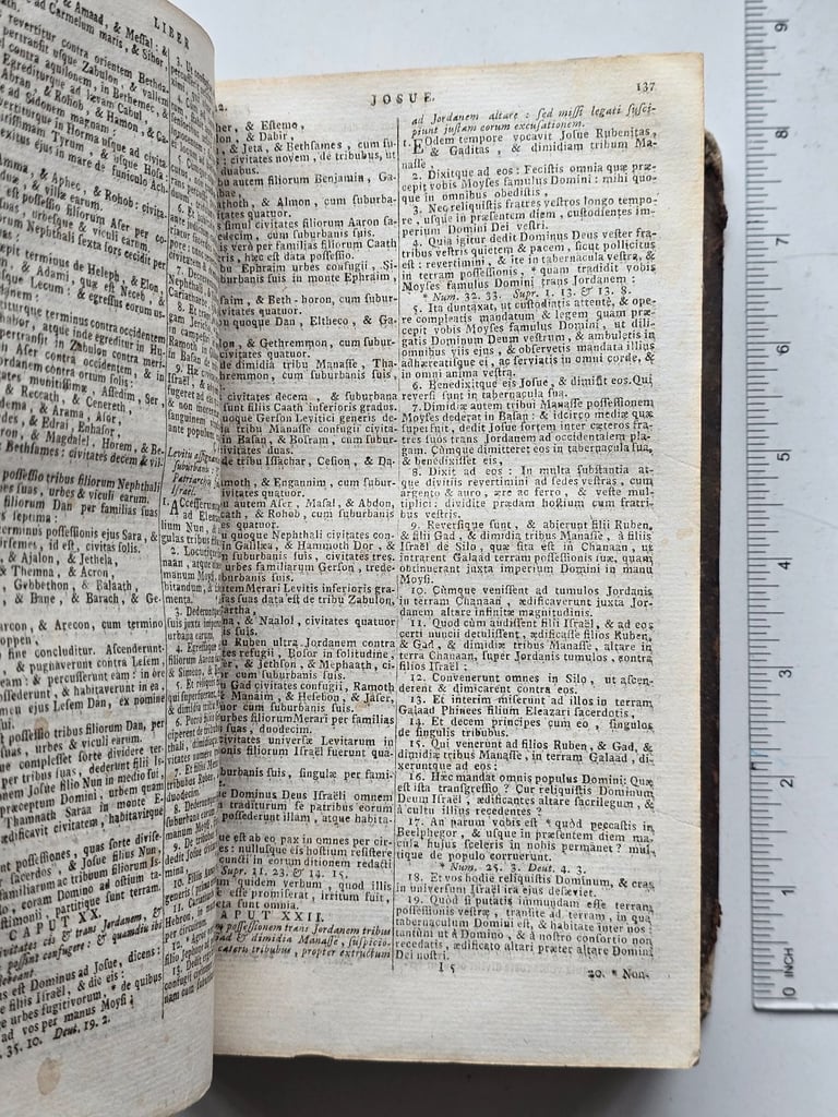 1600s Antiquarian Biblia Sacra (Holy Bible) Latin Vulgate Catholic Leatherbound Printed in Cologne