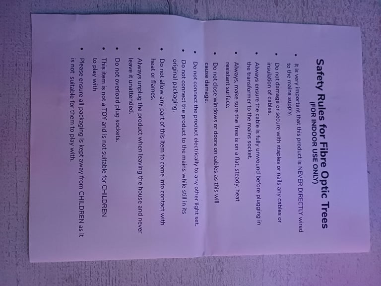 Fibre optic Xmas tree