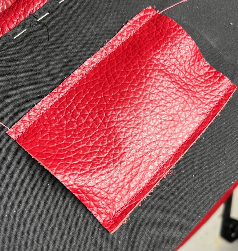 DFS Velocity / Kalamos Leather Chaise Sofa Bed - Red