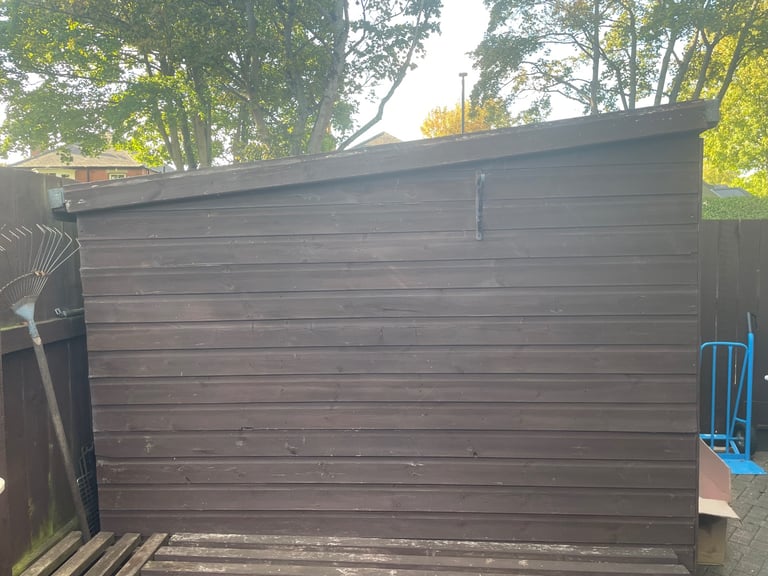 large wooden shed