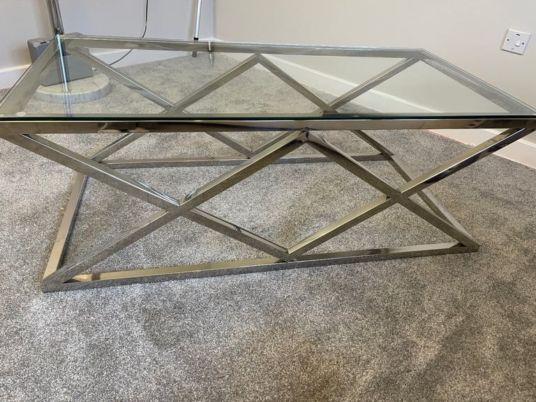 image for Chrome coffee table 