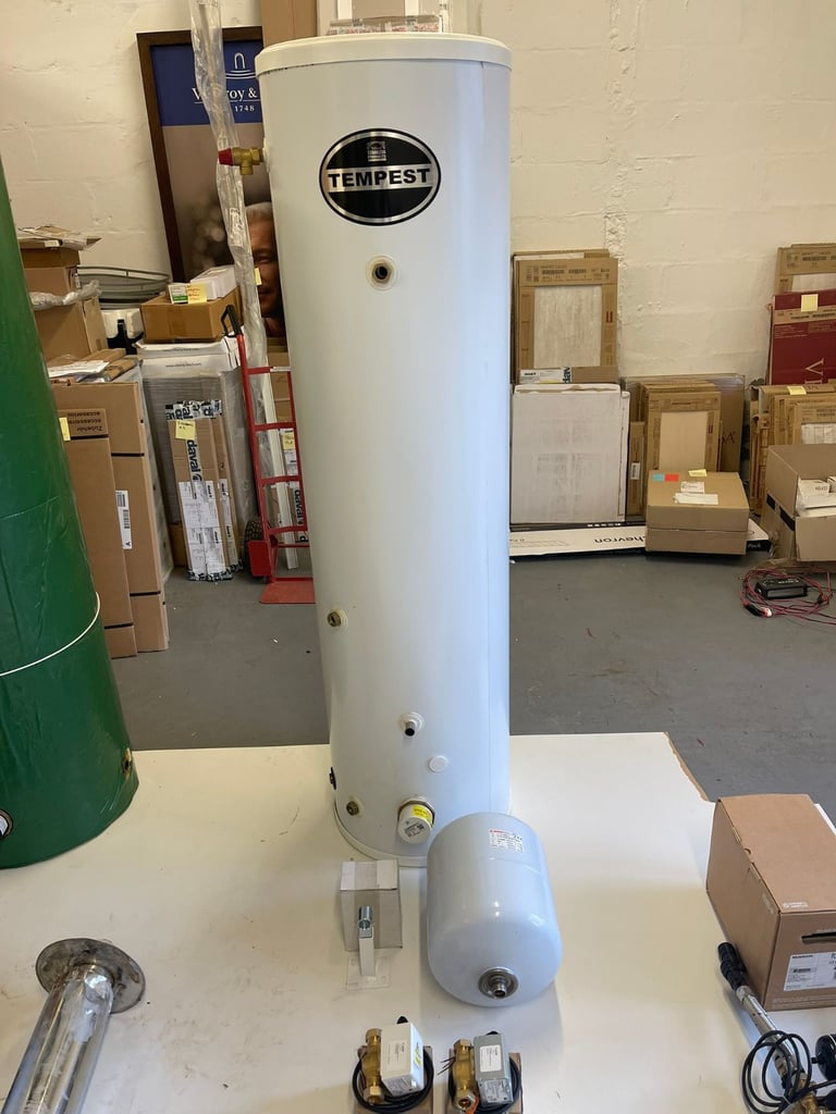 image for Telford Tempest Slimline Model TSMI200SL 1800 x 470 Indirect Unvented Cylinder