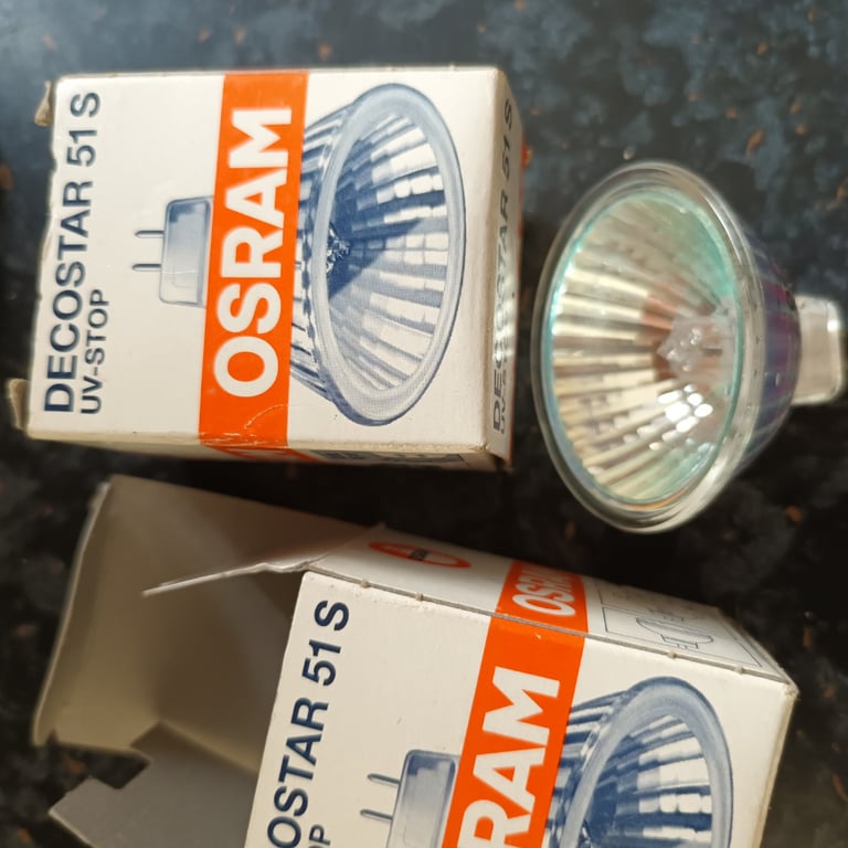 OSRAM decostar 51 S uv-stop bulbs x2