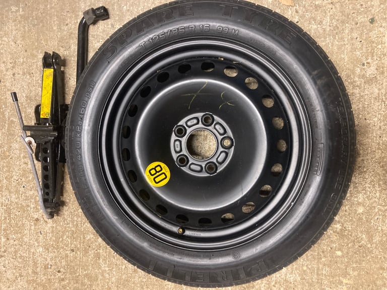Pirelli T125/85R16 spare space saver tyre and jack