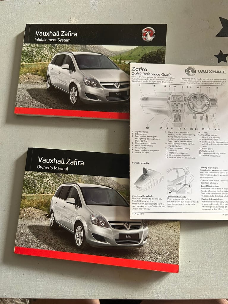Vauxhall zafira manuals