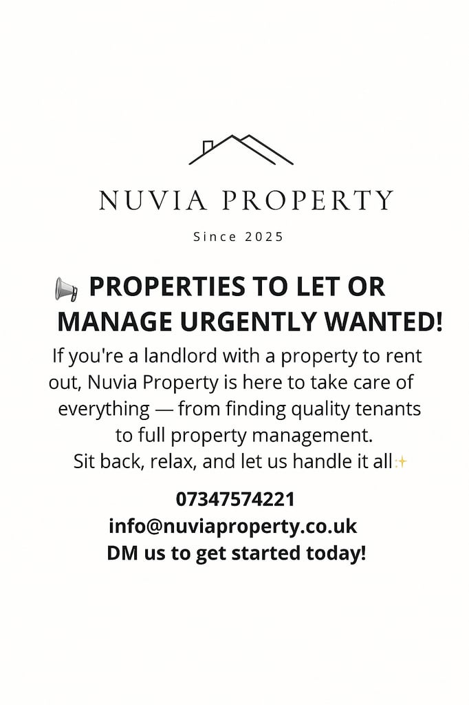 Properties To Let and Manage Urgently Wanted