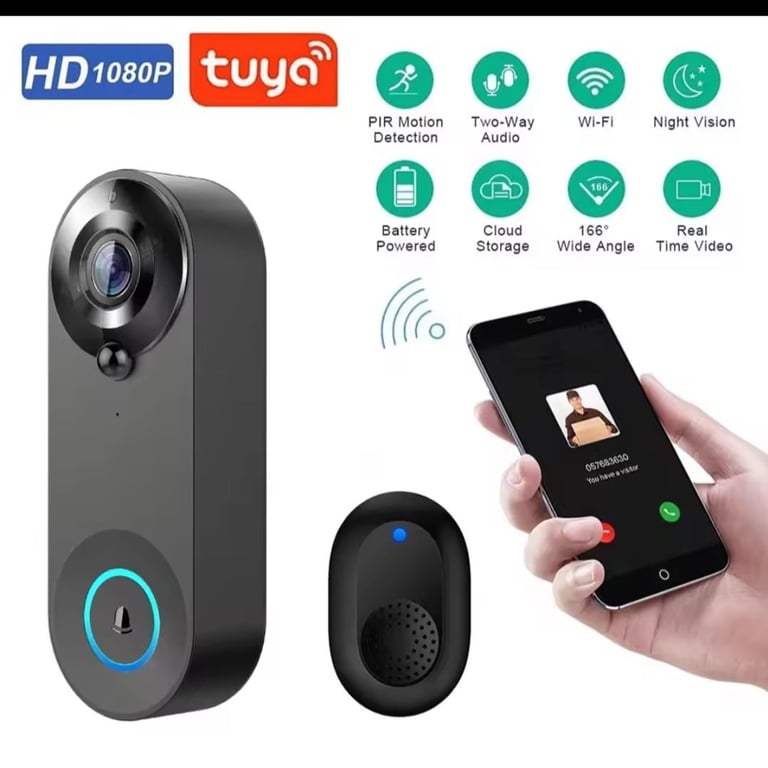 image for Smart Wifi doorbell cam 1080p