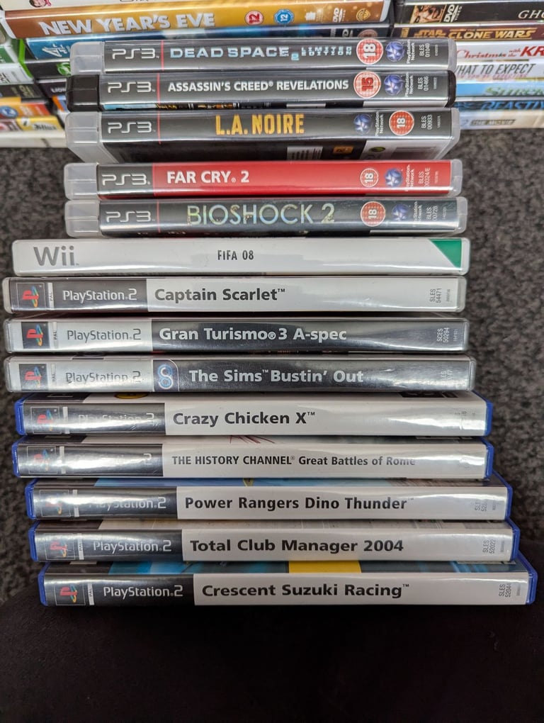57 DVD's and 14 games