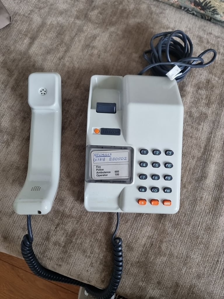 BT British Telecom Viscount Landline Phone 1980s Vintage