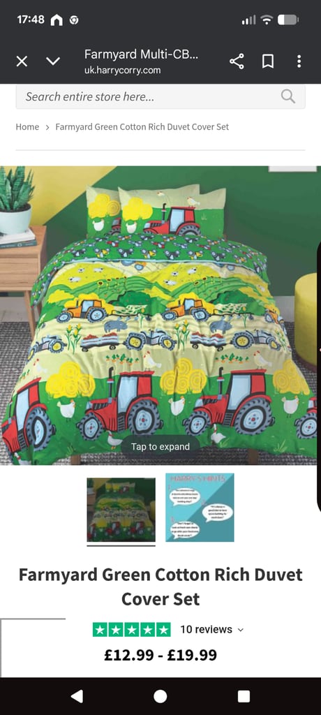 Harry Corry toddler duvet set & duvet (and 4 other duvet sets) - free