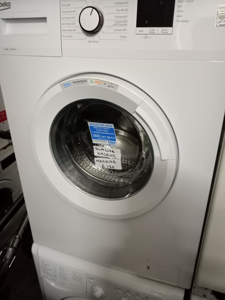 Beko slim line washing machine 6kg 1200 spin good condition £120