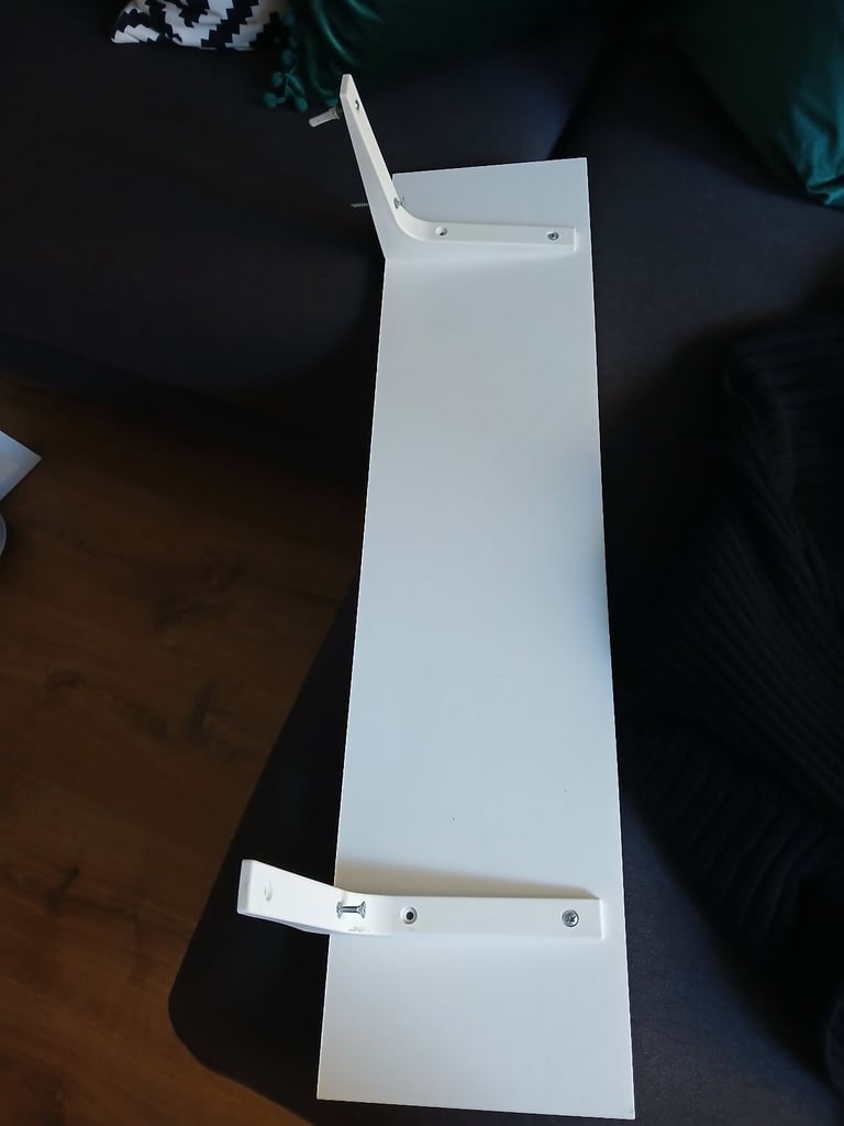 image for WHITE IKEA EKBY SHELF WITH BRACKETS