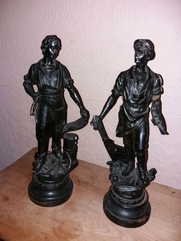 image for Pair of cast iron figures.