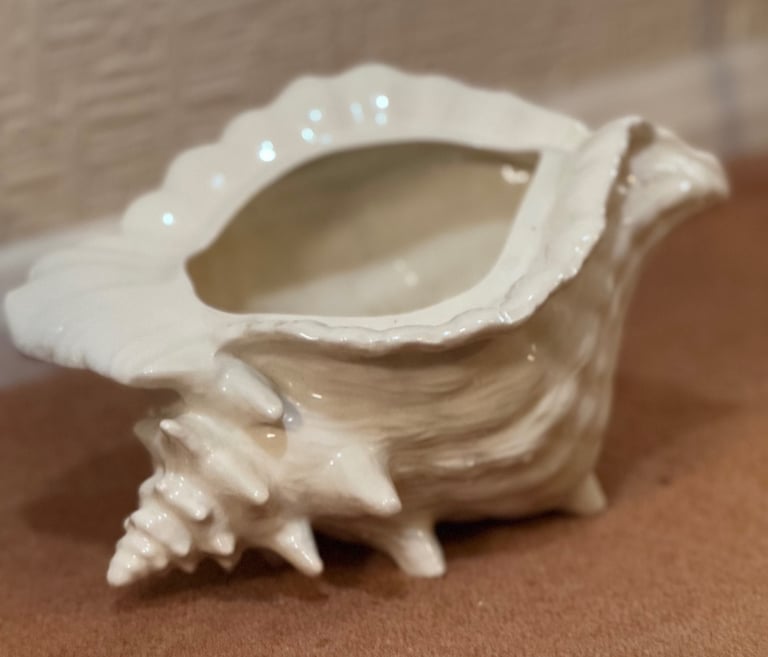 image for Vintage  Indoor Conch Shell Plant Pot