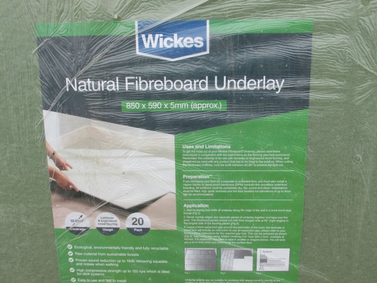 image for Wickes Natural Fibreboard Underlay