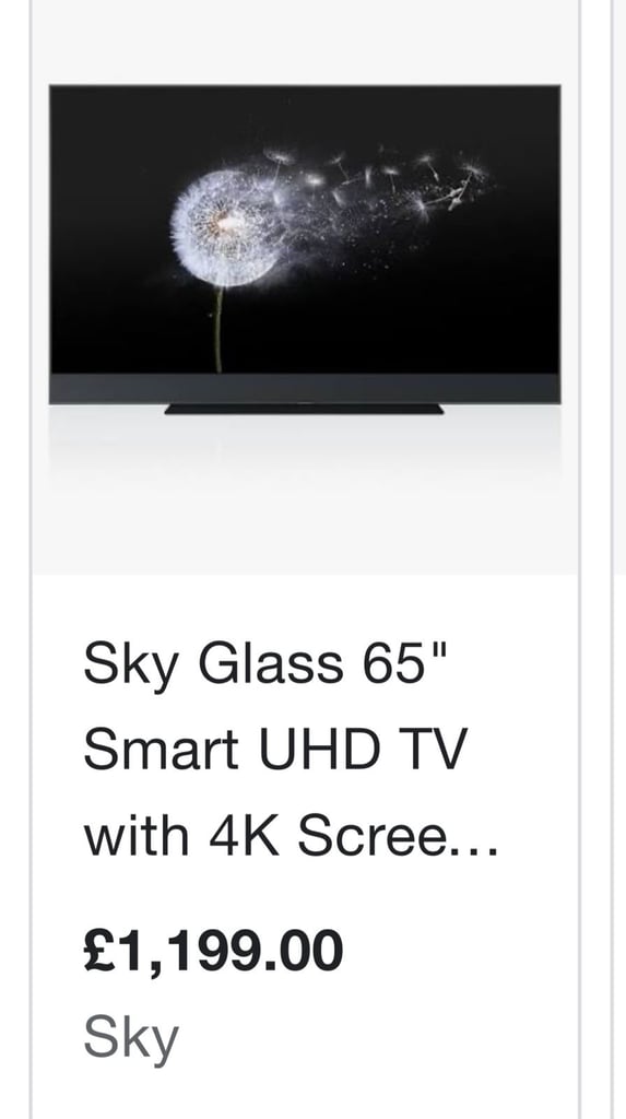 Sky glass 65inch tv
