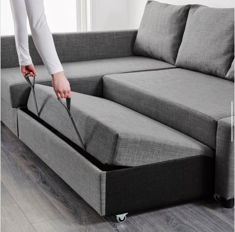 IKEA - FRIHETEN Corner sofa-bed with storage, Skiftebo dark grey - IMMACULATE- RRP £599