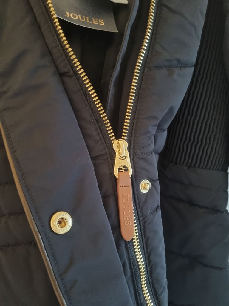 Womens joules coat hooded faux fur longline size UK 8 Small RRP £199