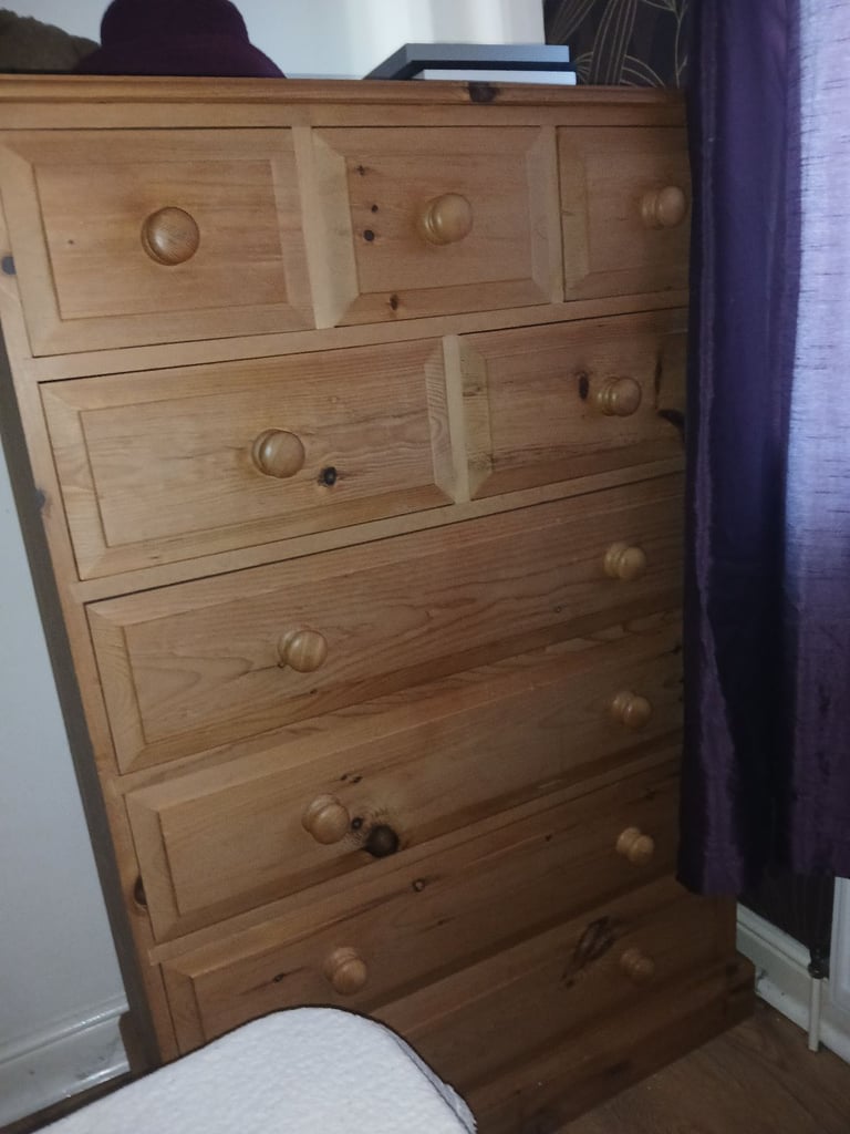 image for Solid pine 8 drawer unit 