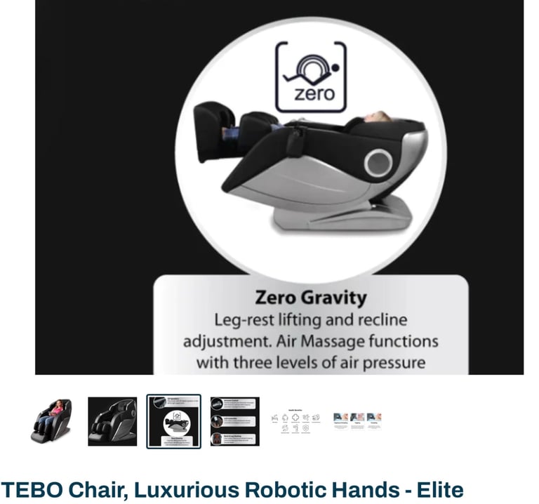 Massage chair. TEBO luxurious elite massage chair.