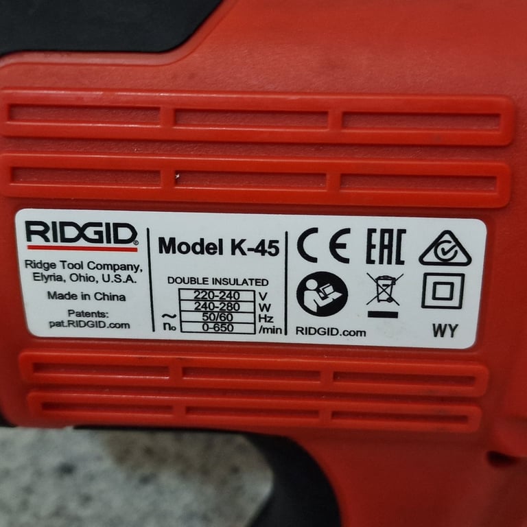 Ridgid K-45 AUTOFEED® Drain Cleaning Gun 240V