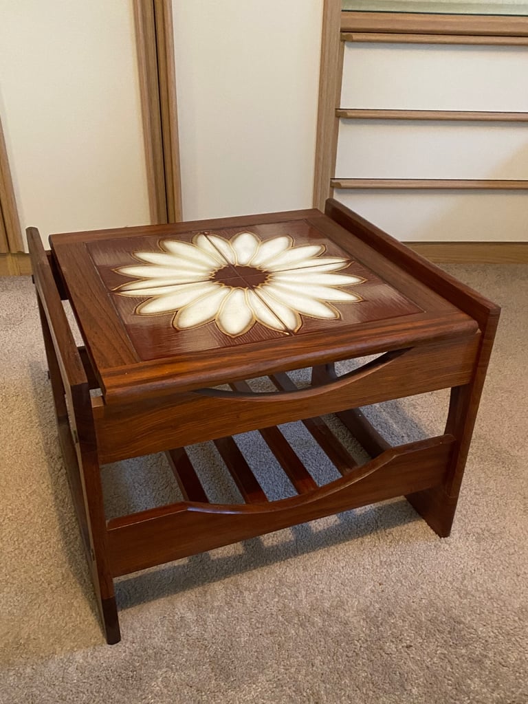 Vintage Mahogany Tiled Side/Coffee Table
