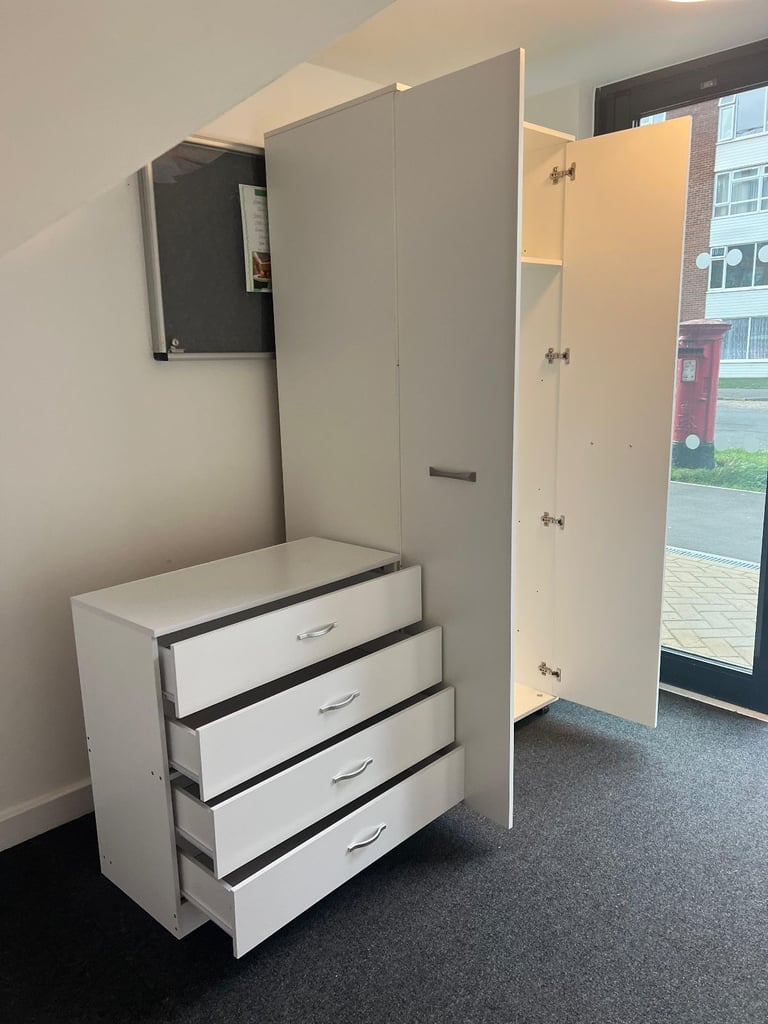 2 door wardrobe + chest of drawers for sale