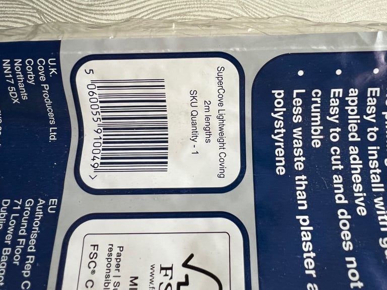 image for Polystyrene lightweight coving 