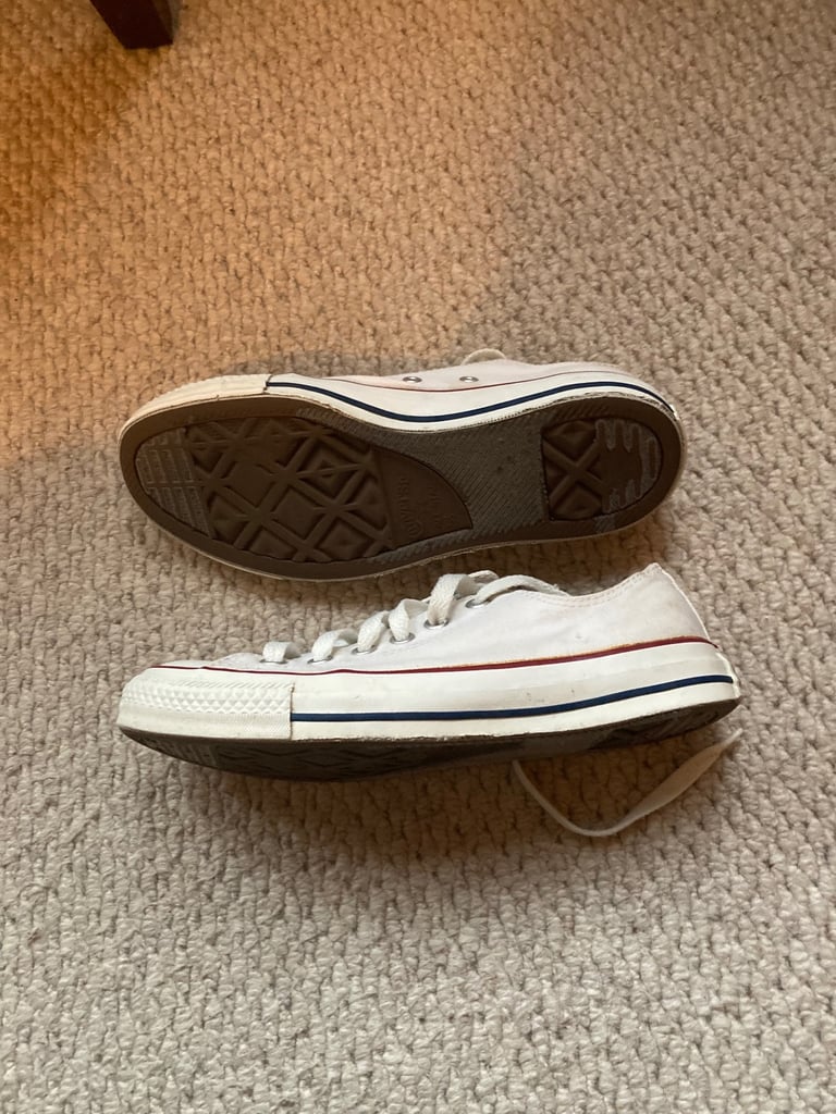 Converse white trainers size 5.5
