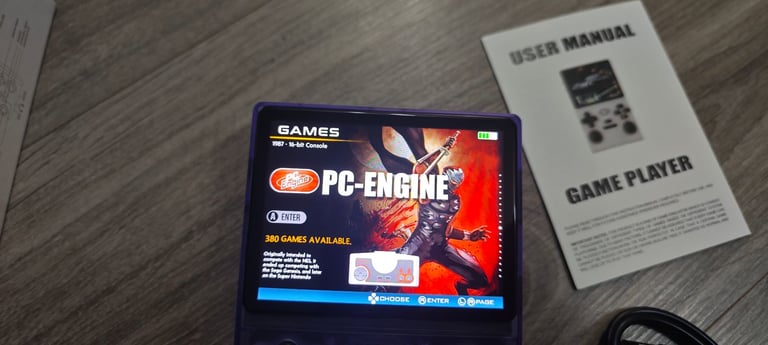 New M37 Handheld Game Console 64GB Purple 20000+ Games