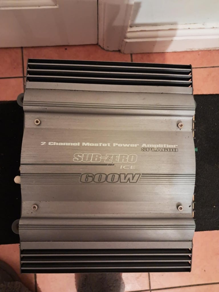 JVC car stereo with 12" sub and amp