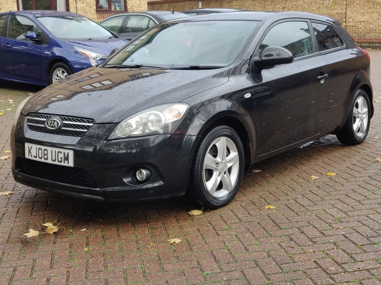 KIA PRO CEED 1.4 16v ZR-7 2008 08 REG BLACK 3 DOORS 5 SPEED MANUAL A/C 122K MILES ULEZ FREE SUPERB