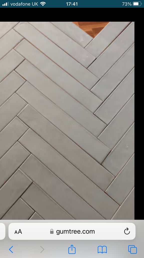 NEW ceramic tiles long blue/grey 40cmx6.5cm