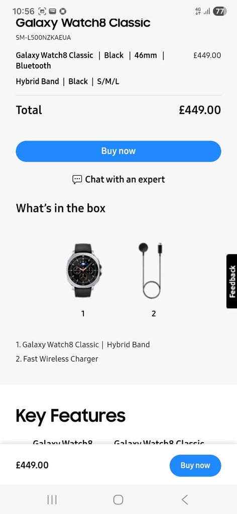 Samsung Galaxy Classic 8 Watch, brand new
