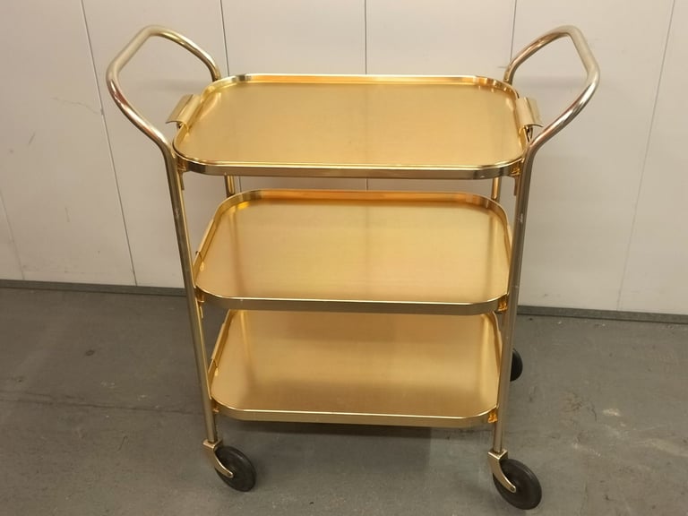 image for Tea Trolley with Top Detachable Serving Tray
