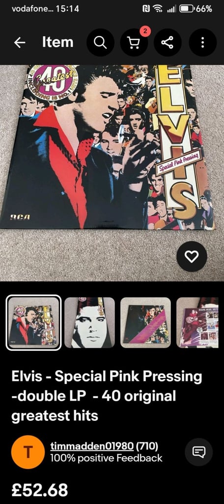 Pink limited addition elvis presley