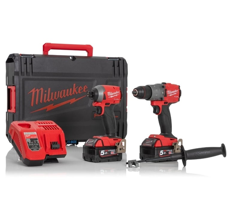 FUEL Combi Drill and Impact Driver Kit Milwaukee M18FPP2A2502X 18V