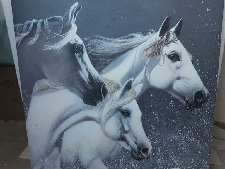 'RUSH-HOUR' Horses Canvass