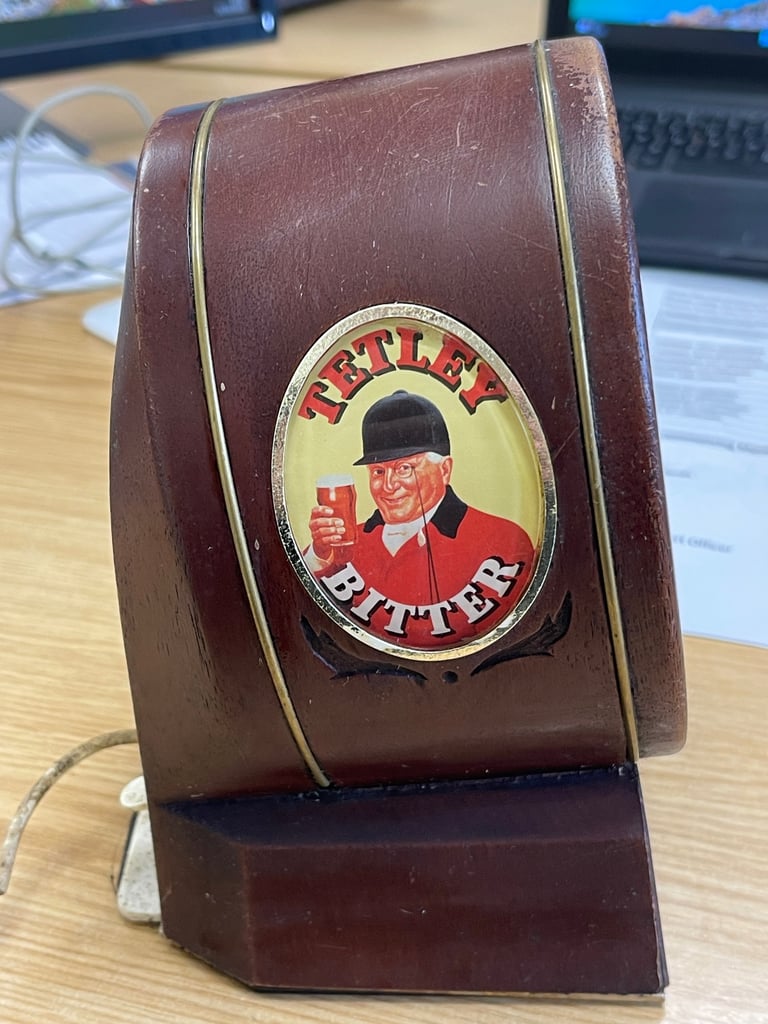 Vintage Tetley Bitter beer pump light box