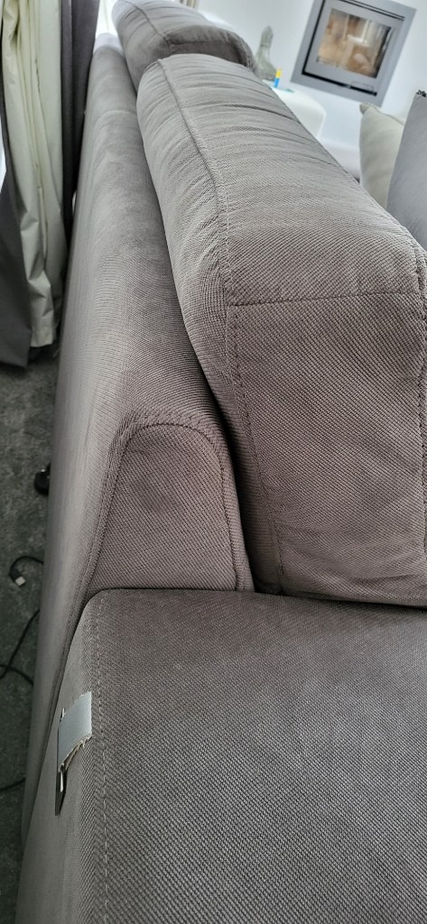 Luxury Designer Grey Textured Velvet 3 seater sofa, Made in Italy, (2 AVAILABLE) New Trend Concepts