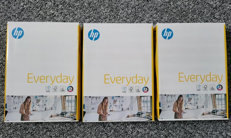 3x HP Everyday A4 Printing Paper - 500 Sheets 