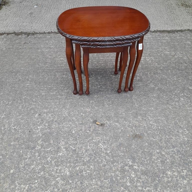 Nest of 3 tables with Queen Anne feet, ref:18856 £25.00