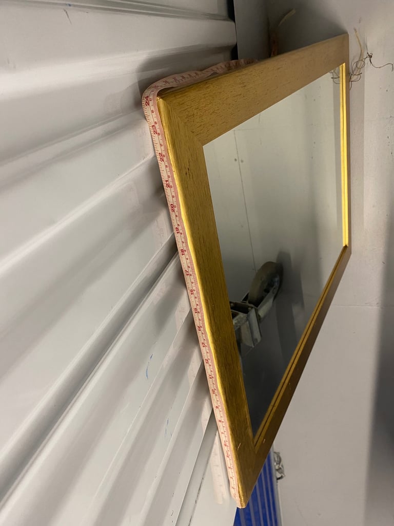 Mirror with gold frame 