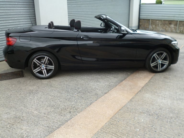 BMW 218i Sport AUTO Convertible 2019 Black 46000 miles one owner FSH Superb 
