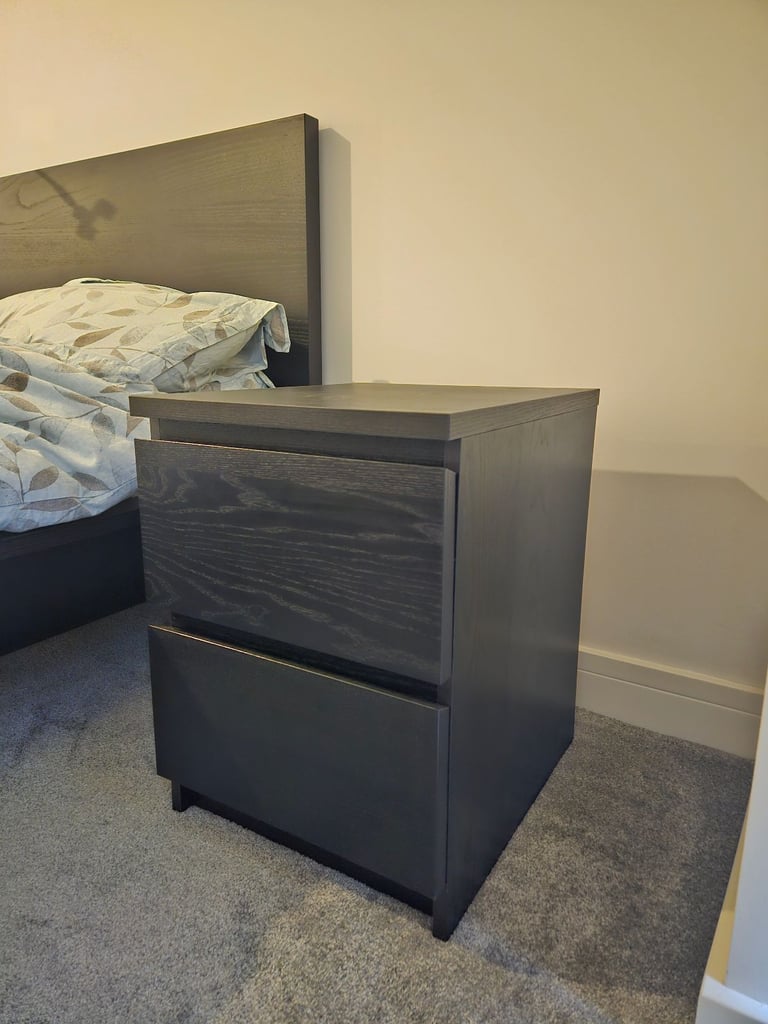 Chest of 2 Drawers, Black