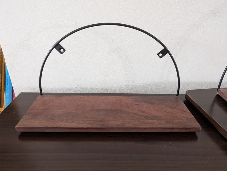 Set of three 3 decorative wooden shelves