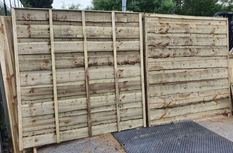 HEAVY DUTY WANEYLAP GARDEN FENCE PANELS TANALISED PRESSURE TREATED TIMBER