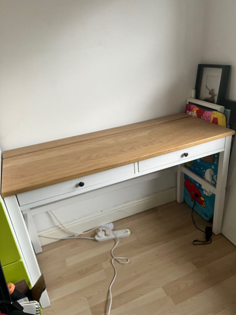 White & Oak Desk / Console Table