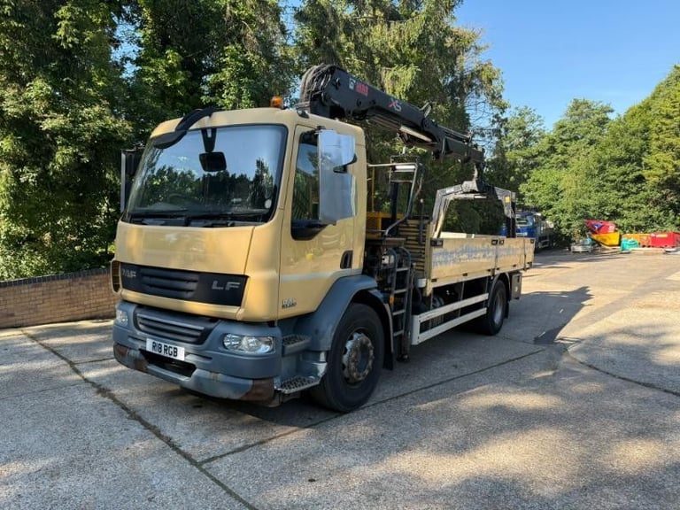 Daf LF55.220 Dropside Remote Hiab Block Crane 4x2 6 Speed Manual 